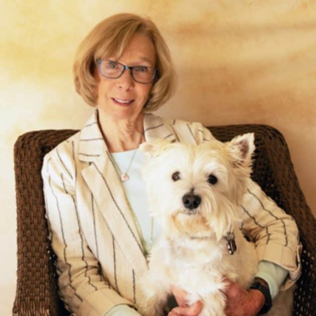 Carol Hudgens with her dog